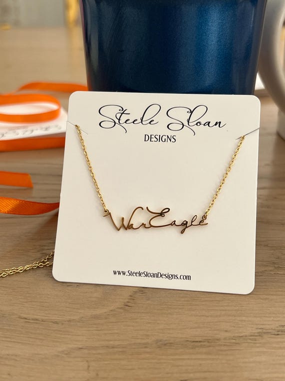 War Eagle Necklace: Auburn Game Day Jewelry, Auburn Graduation Gift Going to Auburn Gift,  Gift for Auburn Fan - War Eagle