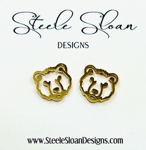 Bear Earrings - Go Bears!  Golden Bears Gift, Grizzlies, Bears Football, California,  Golden Bears, Chicago,  Bears