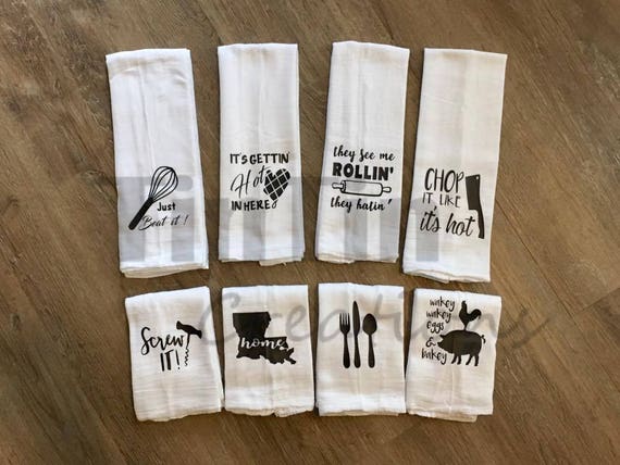 Funny Kitchen Flour Sack Towels - Individual