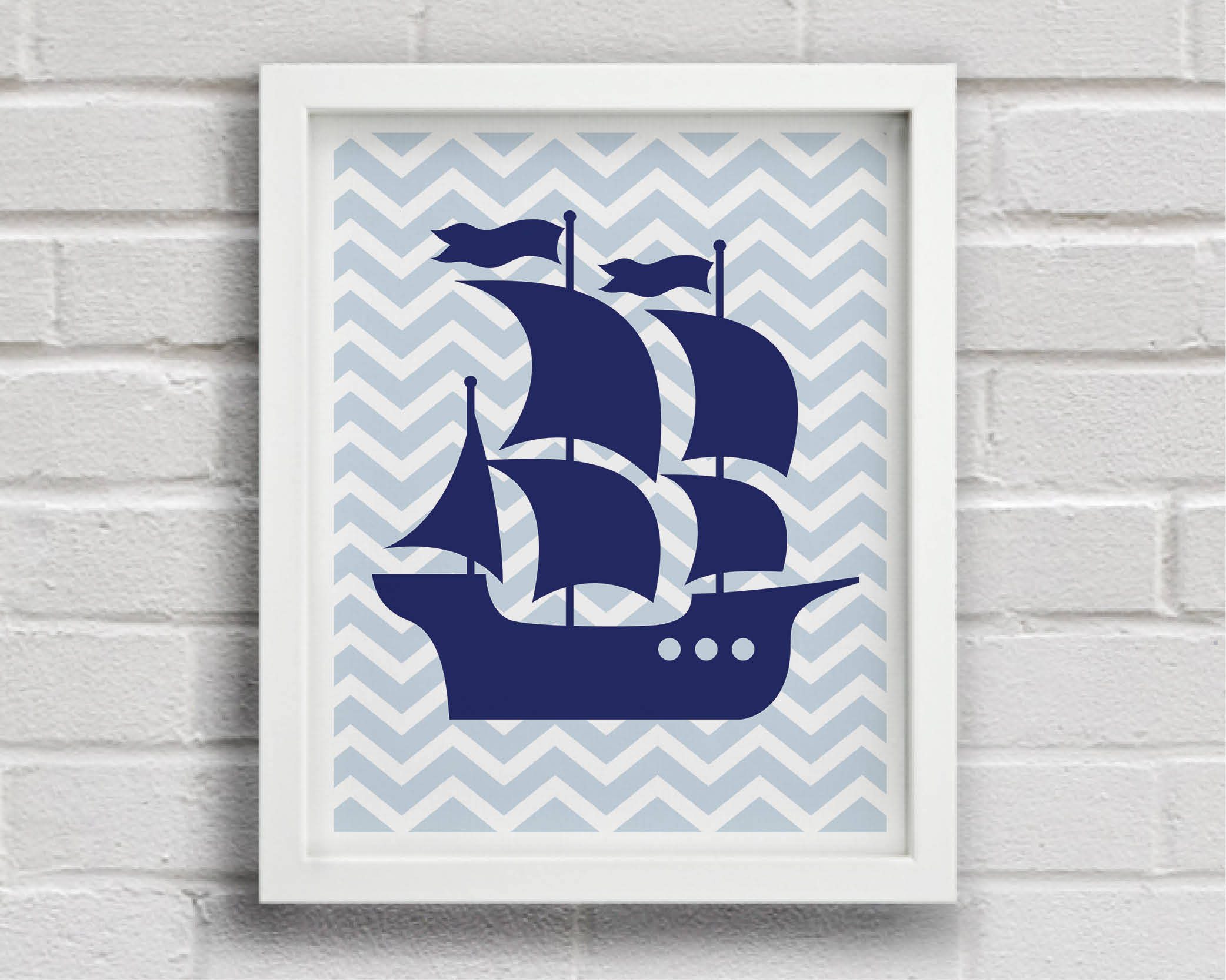 Nautical Nursery Print, Nursery Name Nautical Printable Art Print ...