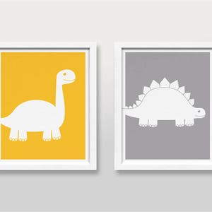 Dinosaur Printable Name Art Prints Dinosaurs Custom Name Nursery Art Digital Nursery Art Print Baby Boy Nursery Printable / INSTANT DOWNLOAD image 5