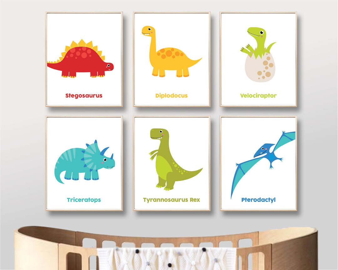 Dinosaur Nursery Art, Dinosaur Nursery Printables, Downloadable ...