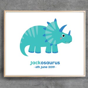 Dinosaur Printable Name Art Prints Dinosaurs Custom Name Nursery Art ...