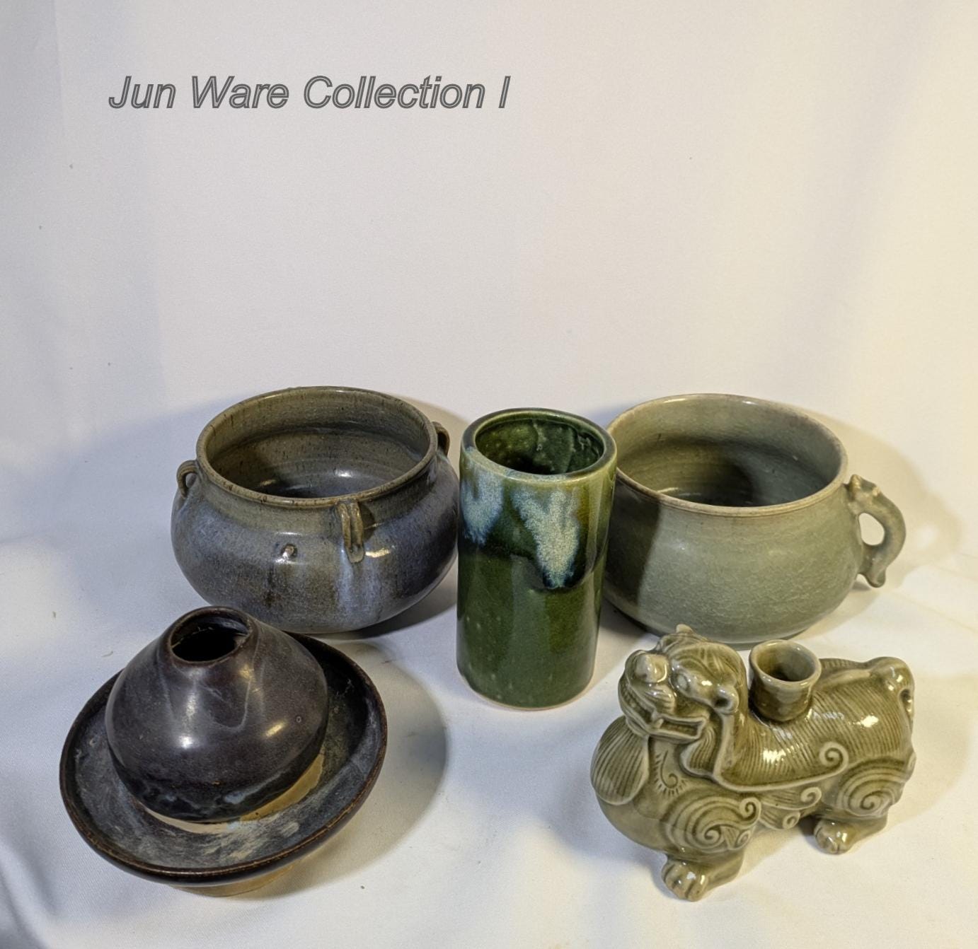 本物の中国アンティーク陶器水差し（酒壺）青絵付け明王朝（17～18世紀