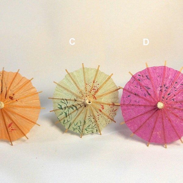 Vintage Japanese dollhouse miniature umbrella parasol circa mid 20th Century unused hand crafted
