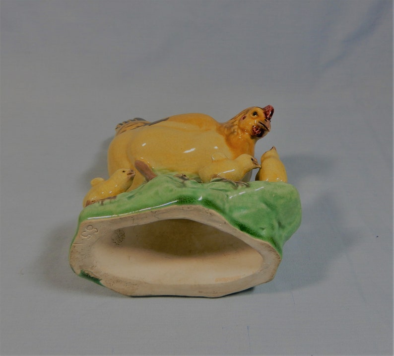 Antique Chinese Republic Period porcelain chicken family hand crafted retired
