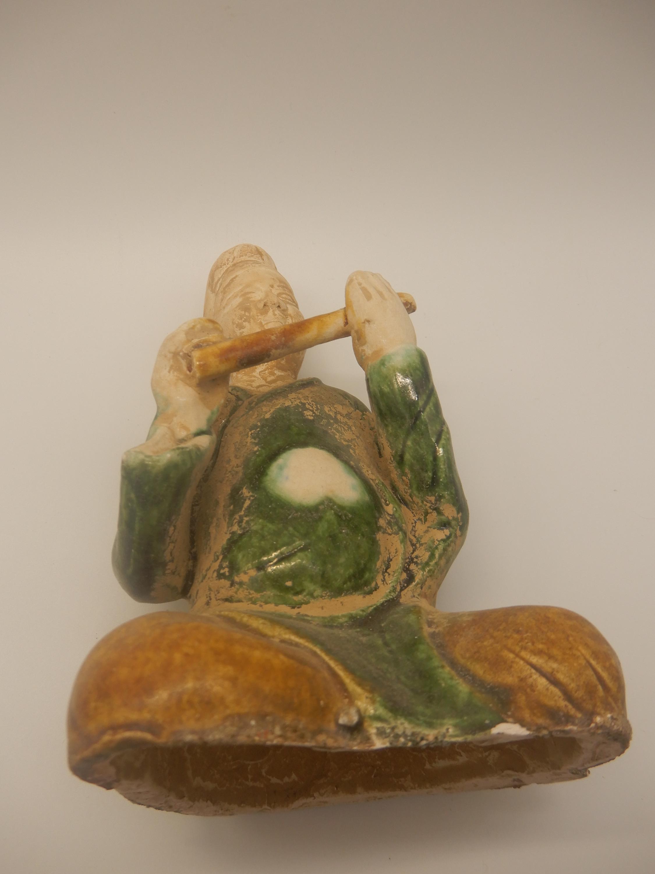 古代中国の唐代様式の三彩彩画陶器音楽家像III - Etsy 日本