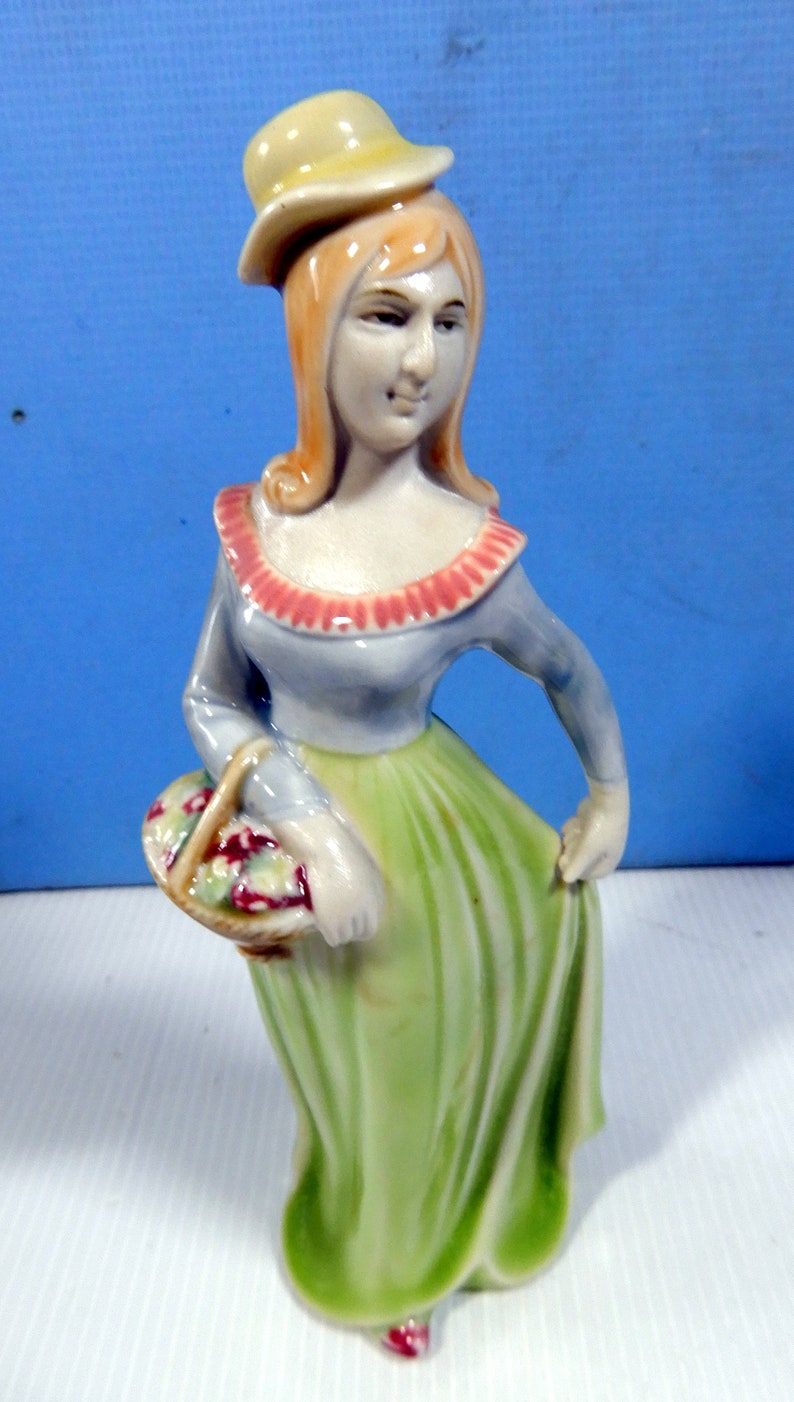 Vintage Porcelain Hand Crafted Hand Painted Figurines Girls Etsy