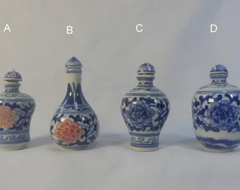 Chinesische antike Qing Dynastie 19th Century Minguo blau Weiße Porzellan Schnupftabak Flasche SELTENER FINDEN