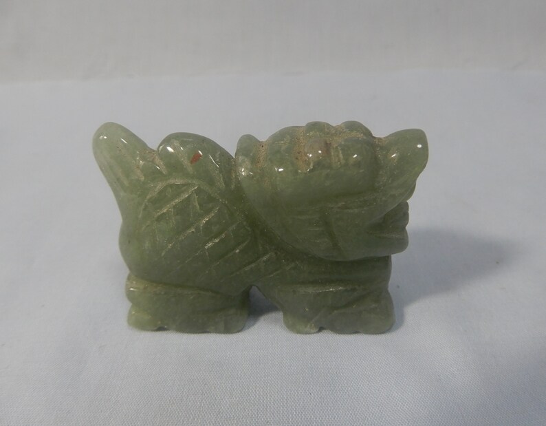 Vintagexui Jade Dragon Figurine Display Wood Stand Circa Late Etsy