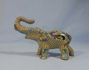 Vintage Chinese cloisonne elephant hand made  Beijing circa mid 20 Century retired