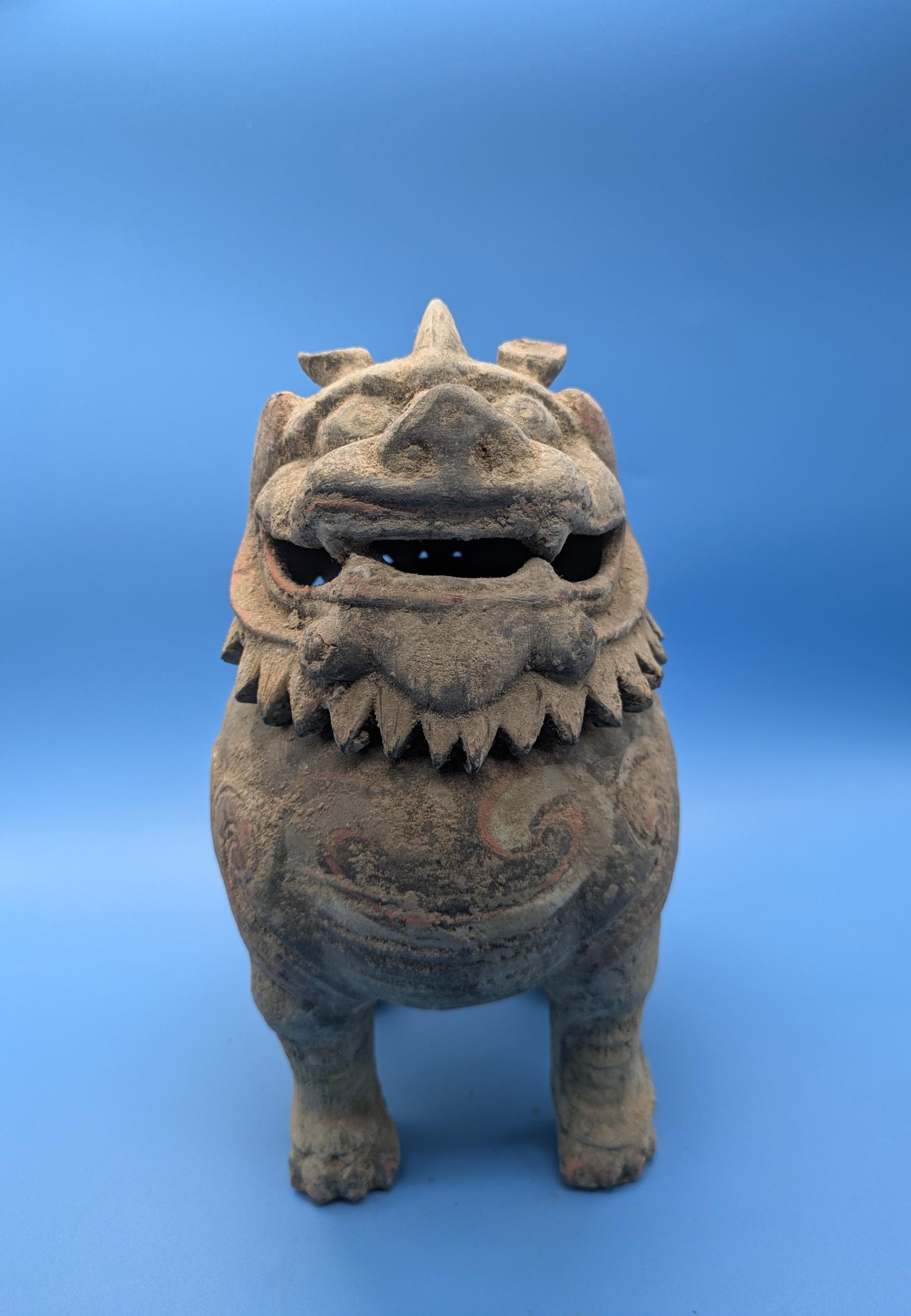 Japanese Antique Stoneware Shishi Lion Koro Incense Holder 18th