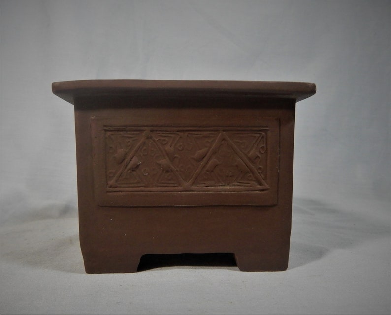 Vintage Yixing Zisha Purple Clay Bonsai Pot Pattern Design Etsy