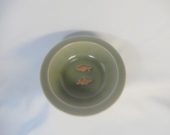 中国宋時代竜泉青磁お皿 アンティーク南宋時代龍泉青磁鉢（1127-1279年頃）、直径6 5/8インチ
