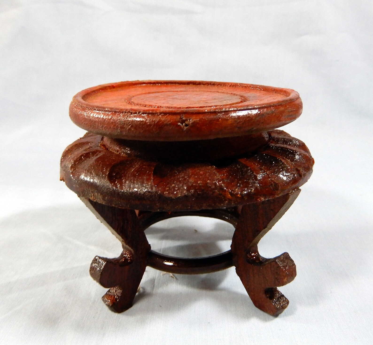 Hand Made Display Wood Stand Hand Carving Unuused From Old Etsy