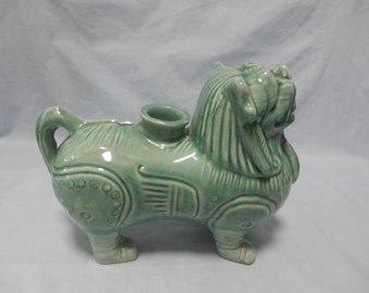 Antique porcelain foo dog incense burner rare seen circa early 20th Century retired