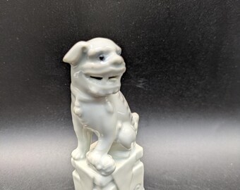 アンティーク 中国製 ミニチュア 徳化 白銅製 狛犬 ペア 明代 1368