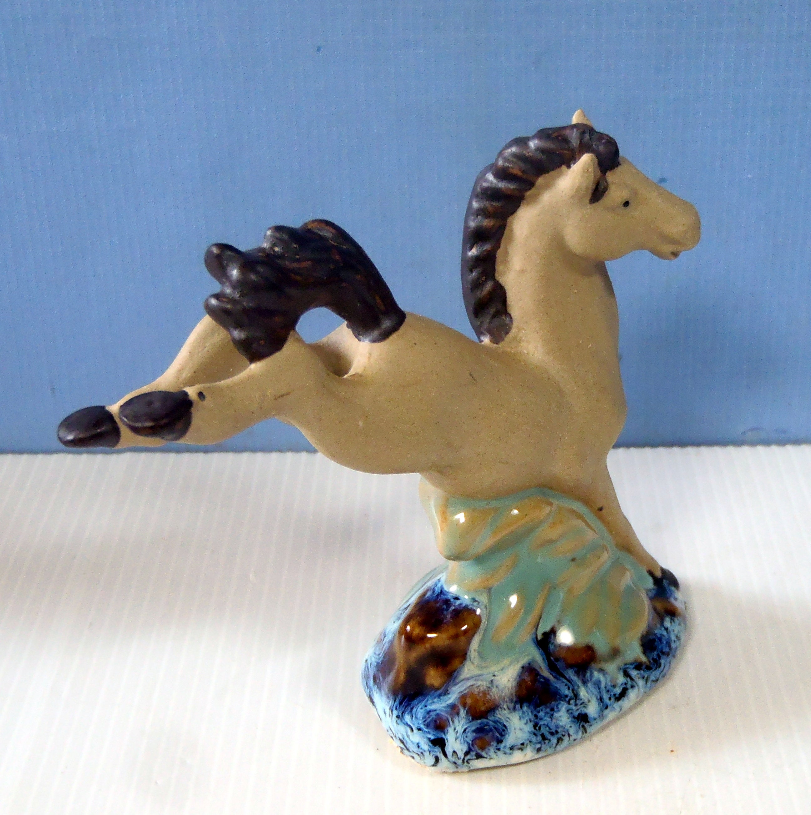 Vintage Ceramic Hand Crafted Hand Painted Set of 4 Horses Etsy