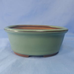 Vintage japansk keramisk bonsai-kruka, oanvänd, cirka mitten av 1900-talet