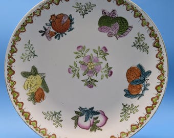 Chinese Canton famille rose porcelain plate fruits motif