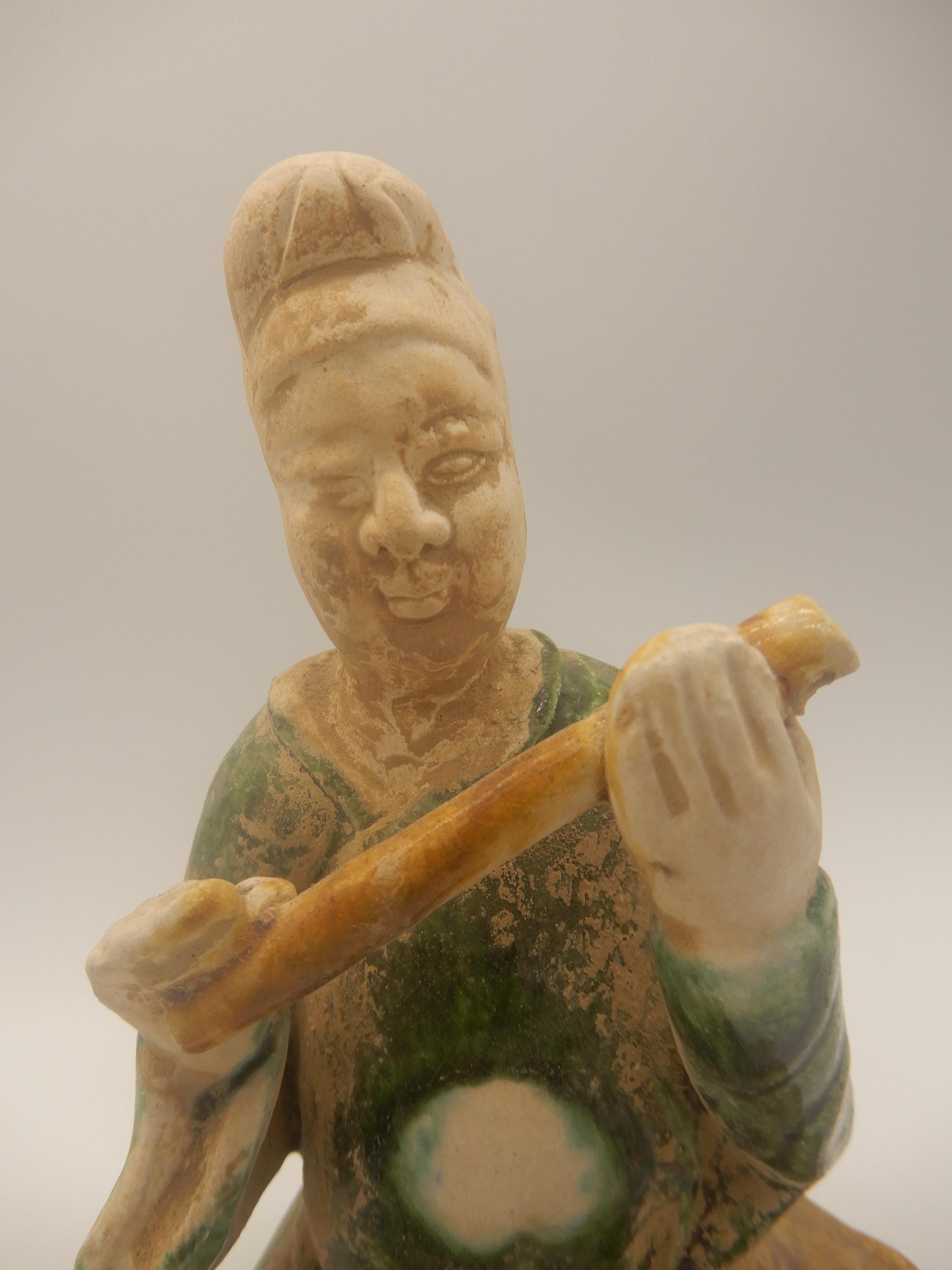 古代中国の唐代様式の三彩彩画陶器音楽家像III - Etsy 日本
