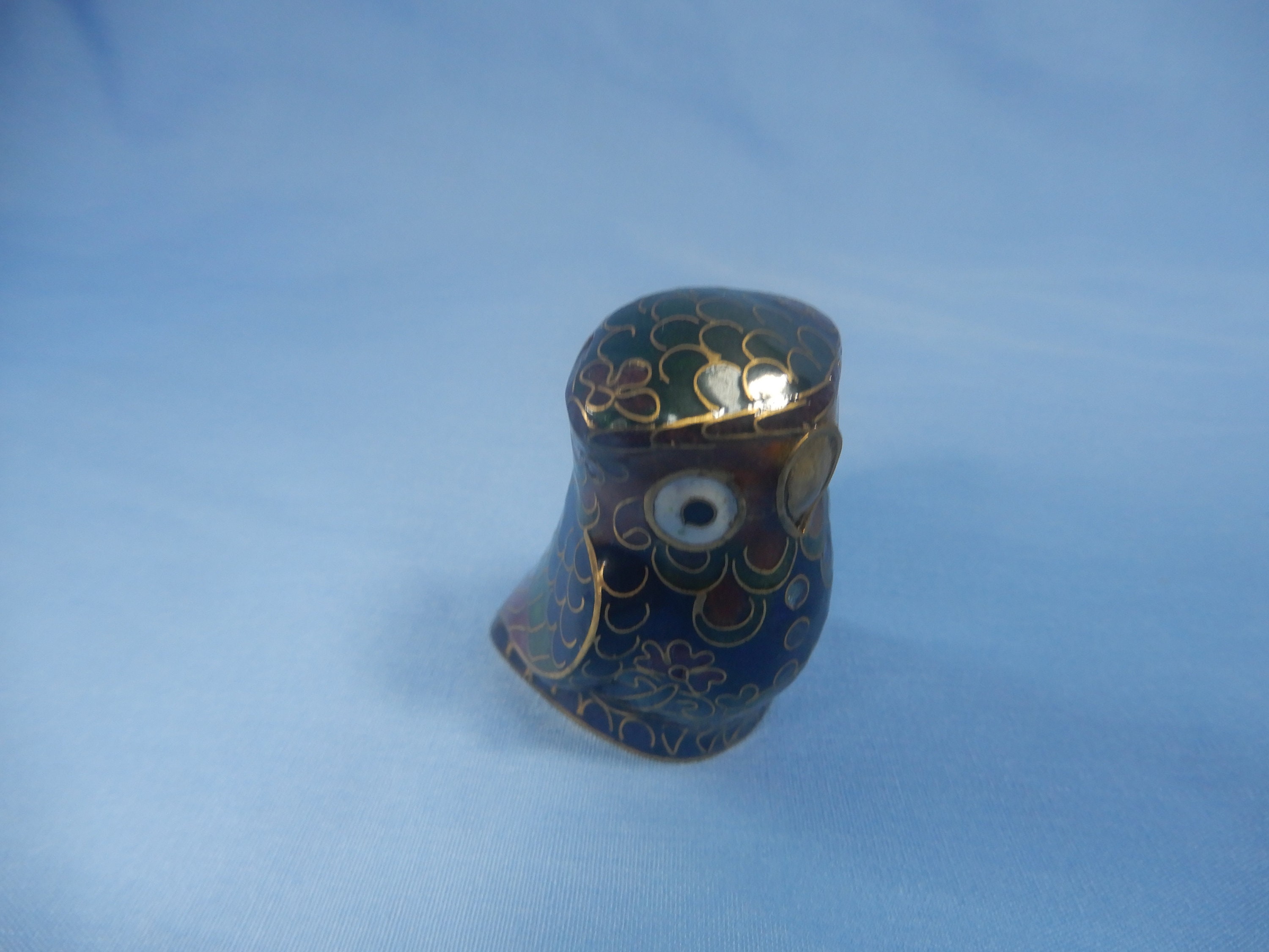 Lot De 8 Figurines Miniatures Chinoises En Cloisonné - Hiboux, Cheval, Oiseaux - Métal Multicolore