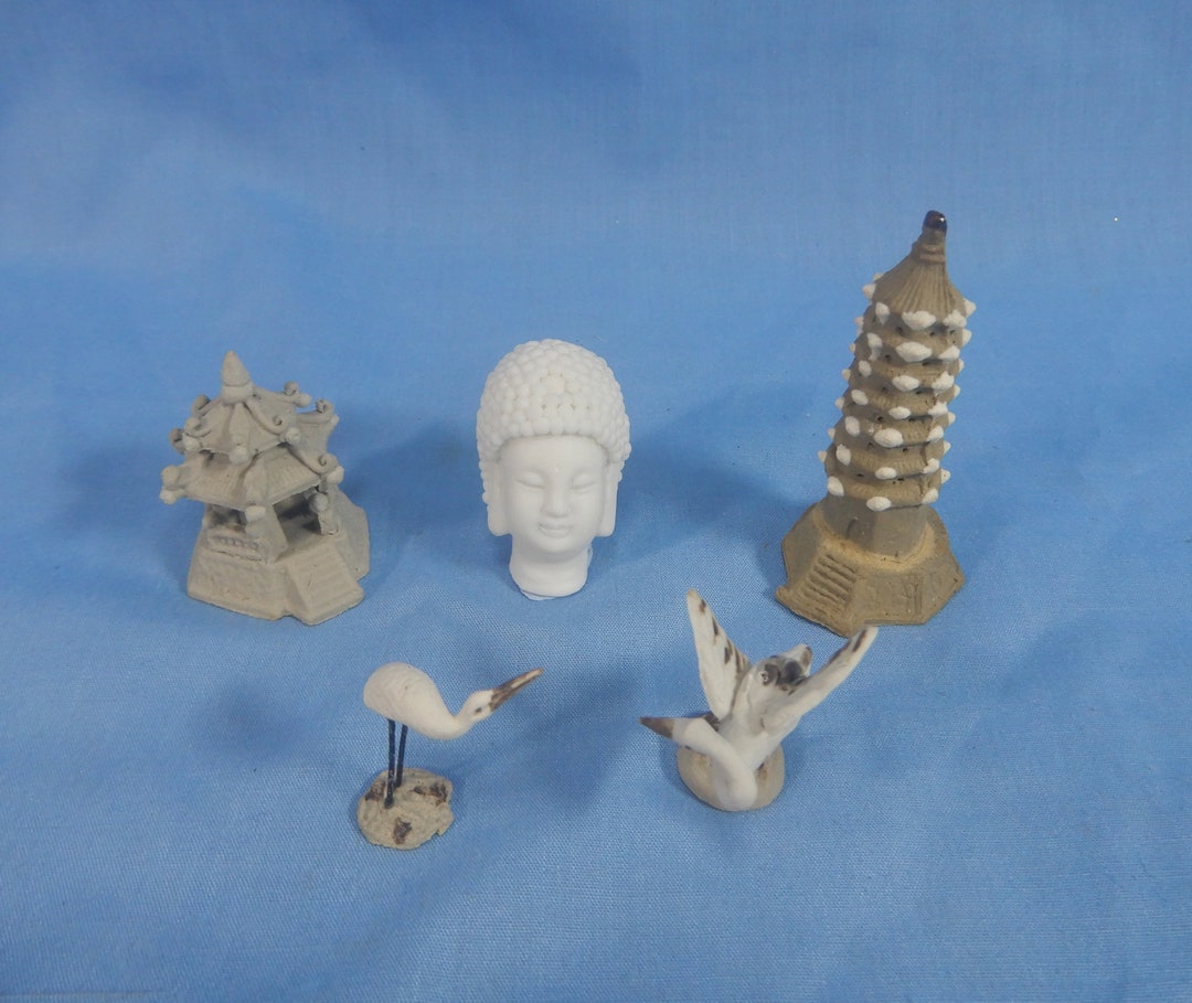 Vintage Ceramic Ornament for Miniature Zen Garden Bonsai Decor Dollhouse Circa Mid Century