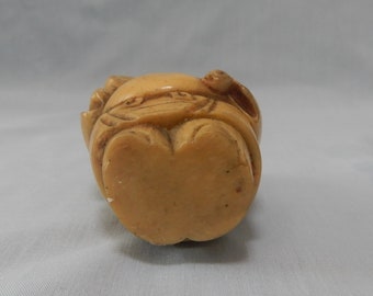 Vintage Hand Carved Hard Japanese Netsuke Okimono 7 Gods