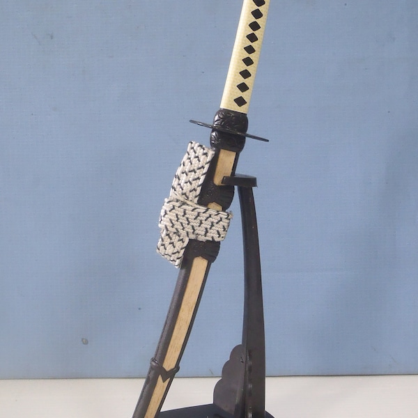 Vintage Japanese Samurai Katana Sabre stainless steel blade with display stand miniature 1: 6 scale New