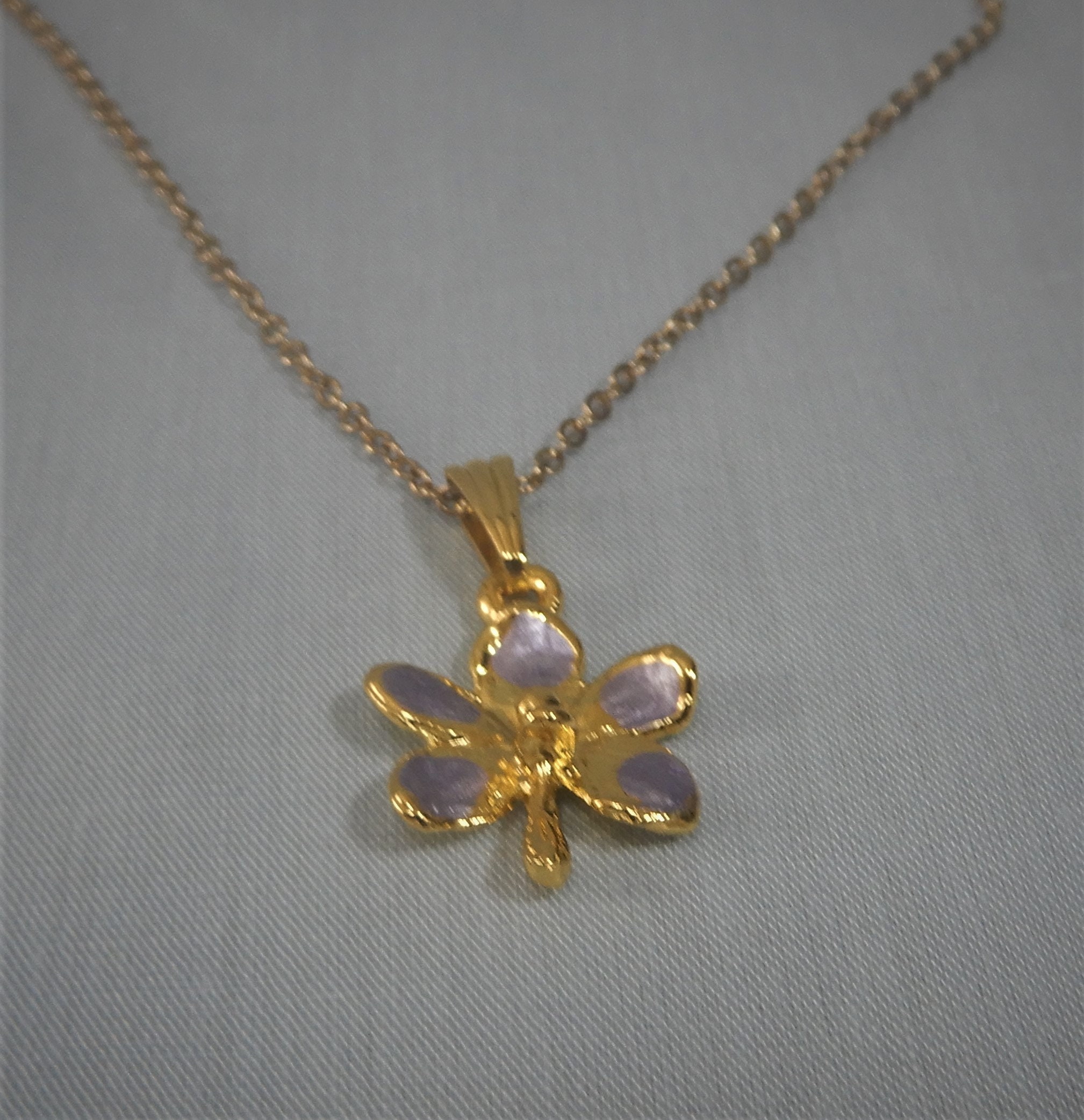 Singapore real orchid 24K gold plated pendant necklace Etsy