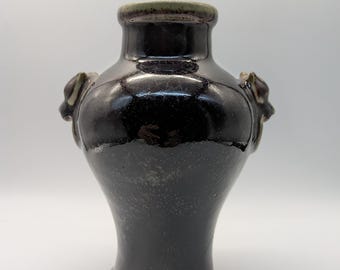 本物の中国アンティーク陶器水差し（酒壺）青絵付け明王朝（17～18世紀
