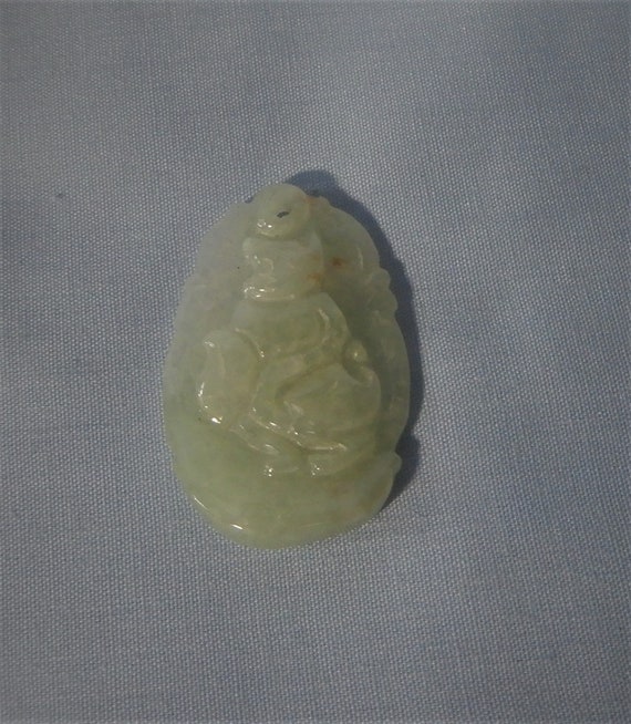 Vintage white jade pendant unused from old stock m