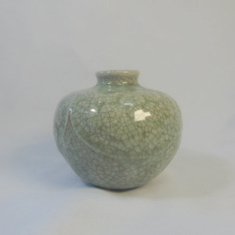 Vase Balustre Porcelaine Chine Blanc-bleu Vert Céladon Oise