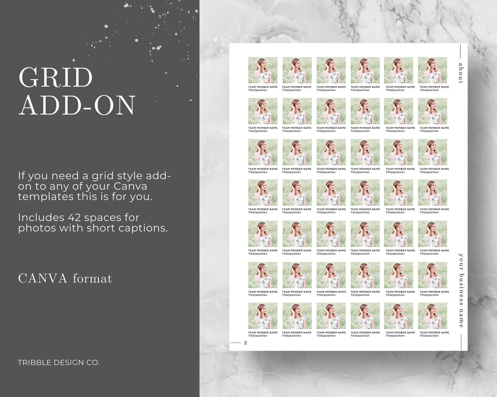 Grid Style Photo Template CANVA Etsy