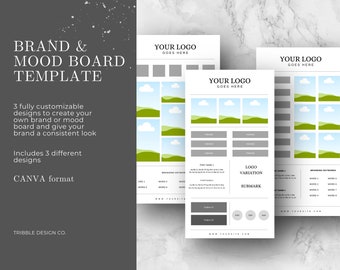 Brand Board Template Design Your Own Visual Brand Identity Mood Board ...