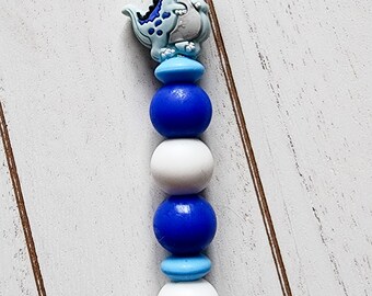 Blue Dinosaur Crochet Hook - 4mm
