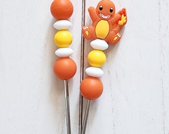 Fire Lizard Amigurumi Sticks