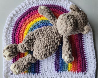 Bundle - Mini Hippo Snuggler & Rainbow Lovey