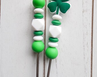 Shamrock Amigurumi Sticks
