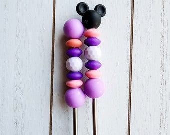 Black Mouse Ear Amigurumi Sticks