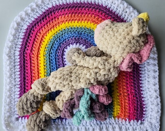 Bundle - Mini Unicorn Snuggler & Rainbow Lovey