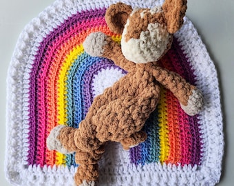 Bundle - Mini Fawn Snuggler & Rainbow Lovey
