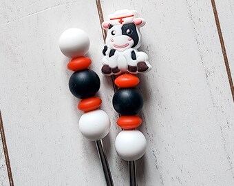 Cow Nurse Amigurumi Sticks
