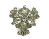 Vintage Layered Rhinestone Brooch