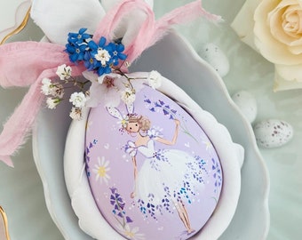 Lolli and Shell Limited Edition Handpainted Lilac Egg