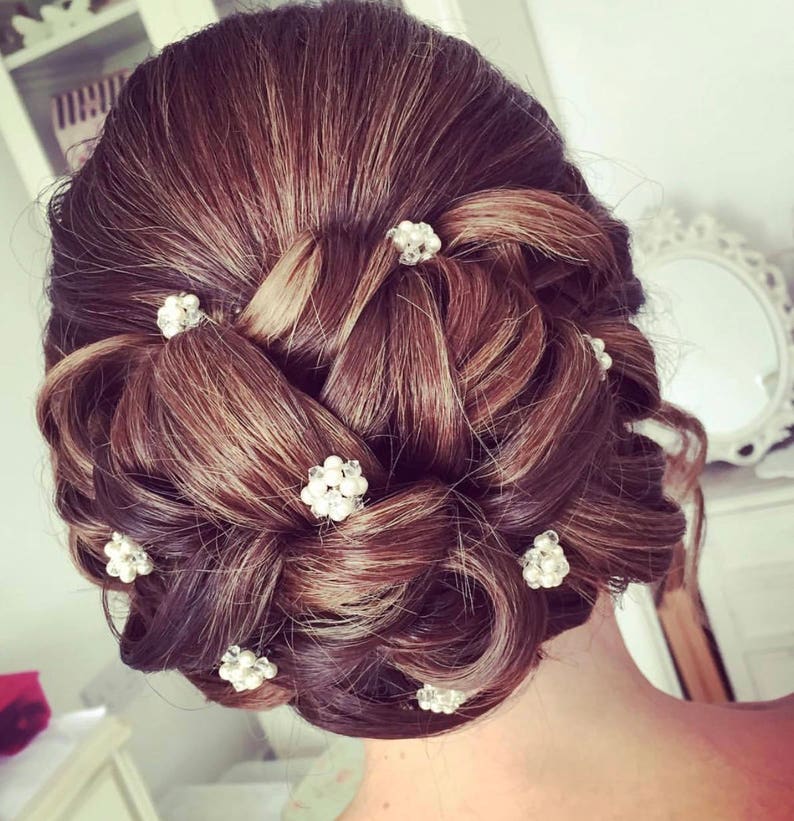 Bridal Pearl Elegance Hairpins x3 image 2