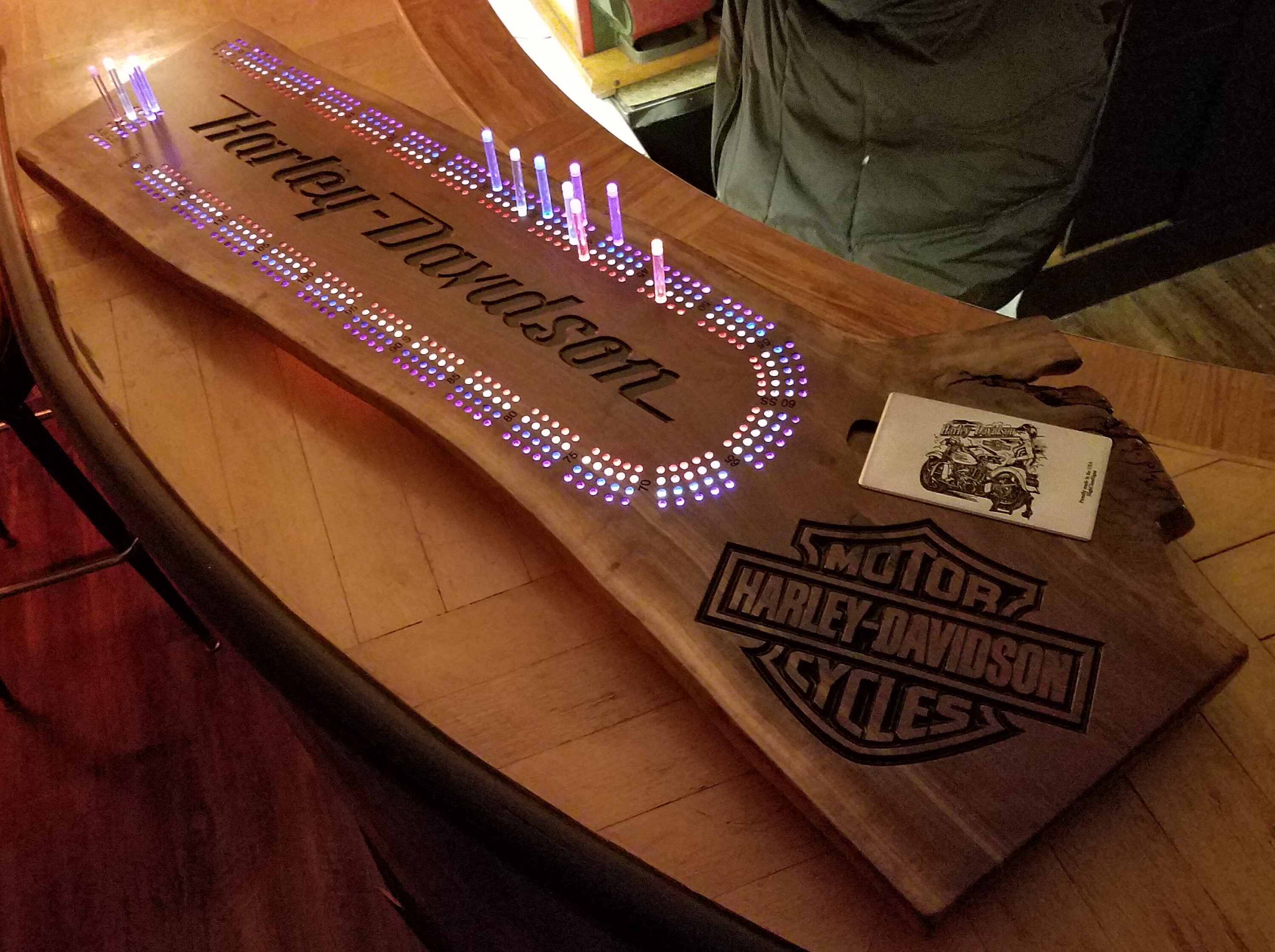Custom Black Walnut Cribbage Board with LED Lights RGB and Etsy