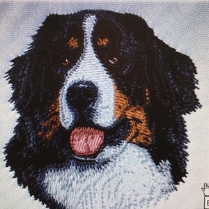 Bernese Mountain Dog  Embroidered Hand Towel