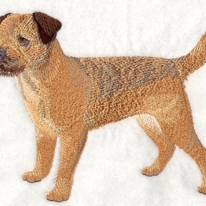 Border Terrier Embroidered Hand Towel