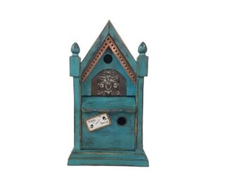 Birdhouse Antique Clock Case Farmhouse Decor